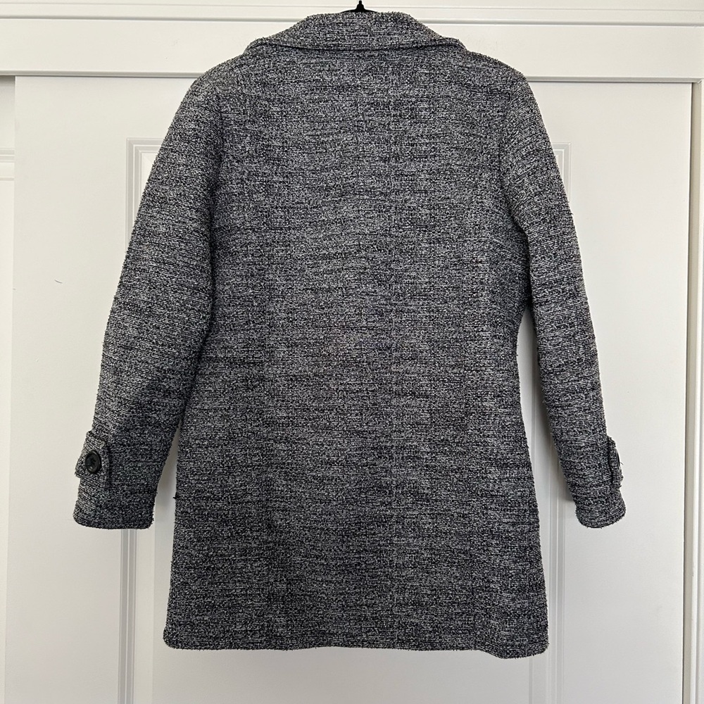 Italian Heather Gray Knit Peacoat Size OS - Picture 4 of 8